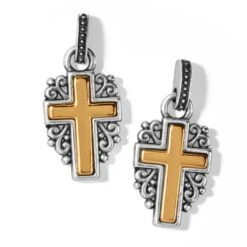 Crossroads Cross Post Drop Earrings