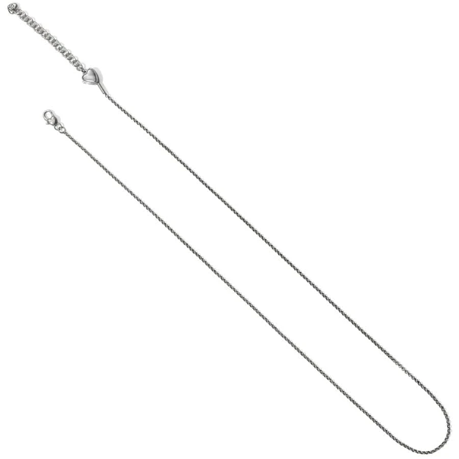 Dazzling Love White Heart Charm Necklace - Image 2