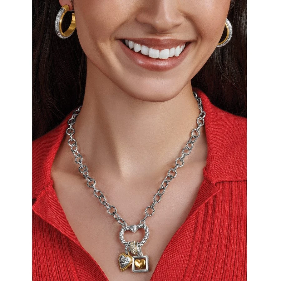 Mabel Heart Charm Holder Necklace - Image 3