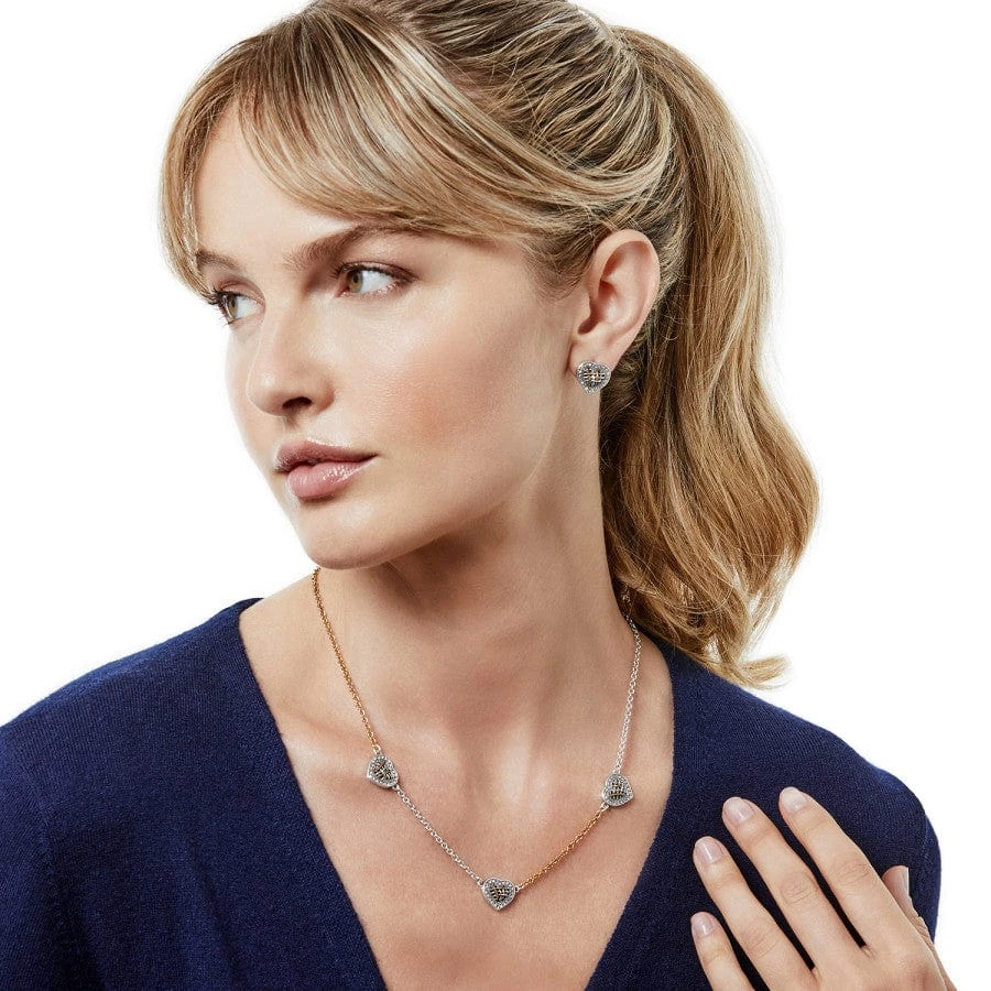 Neptune's Rings Woven Heart Station Necklace - Image 3