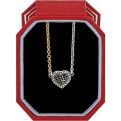 Neptune's Rings Woven Petite Heart Necklace Gift Box