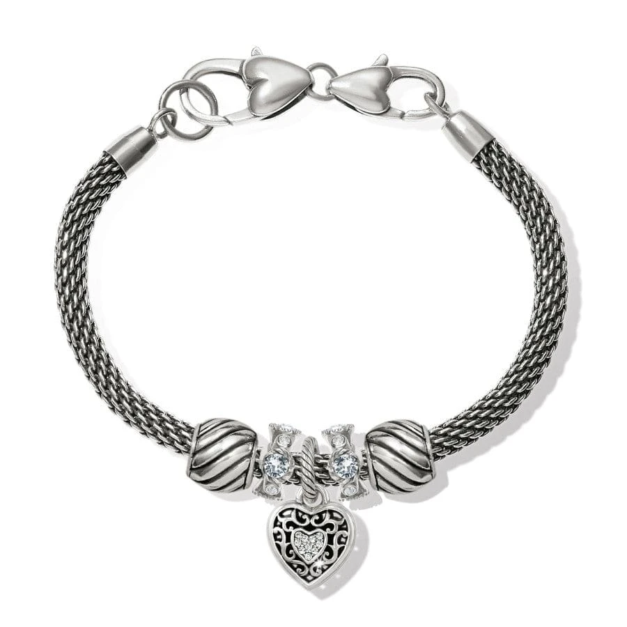 Reno Heart Sparkle Charm Bracelet